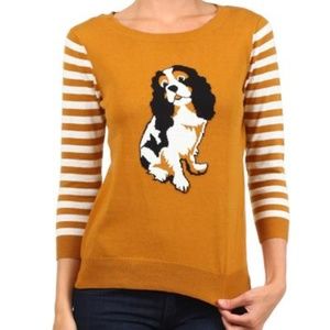Dog Jacquard Three Quarter Length sweater
